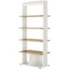 BIBLIOTHÈQUE L81 X H 185 CM  CONNEXION  FAB FR CHÊNE STRUCTURÉ/BLANC GAR 5 ANS