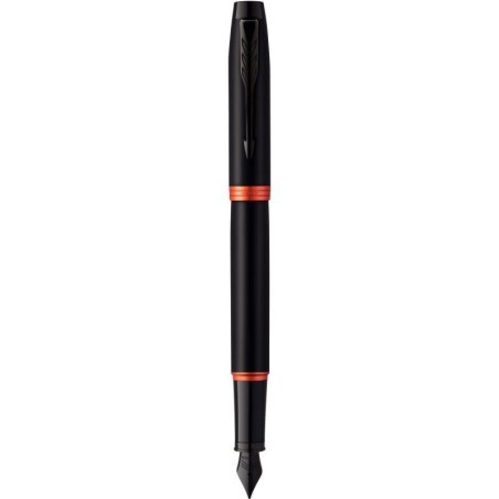 STYLO PLUME IM VIBRANT RING NOIR ET ORANGE