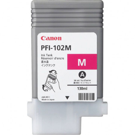 0897B001AA CARTOUCHE J.E CANON PFI-102M IPF 500/600 ENCRE MAGENTA 740p.