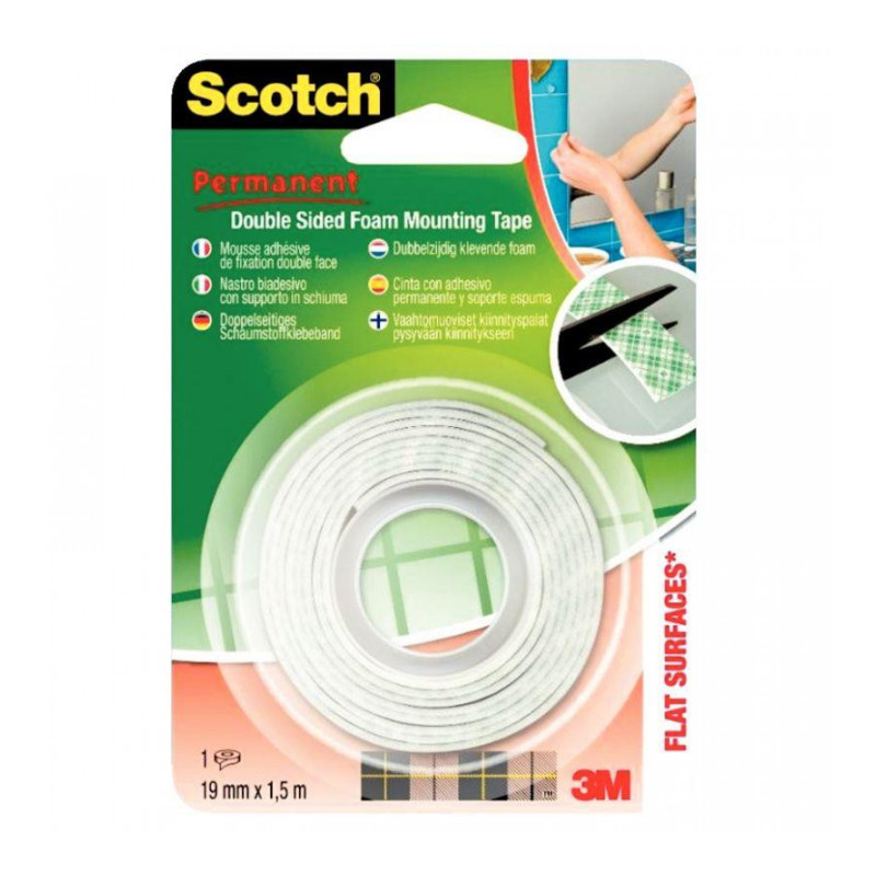 ADHÉSIF DOUBLE FACE SCOTCH MOUNT 19mmX1,5m W0523