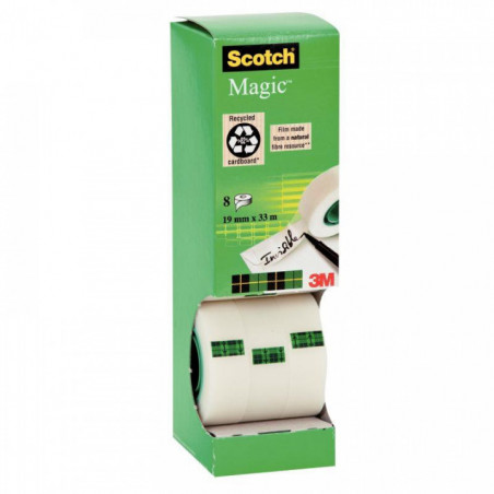 ADHESIFS TOUR DISTRIBUTRICE DE 8 ROULEAUX SCOTCH MAGIC 19MMX33M