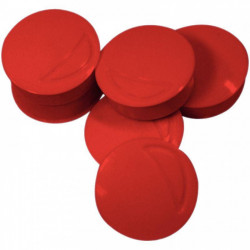 AIMANT 6 FEUILLES  22MM ROUGE *BTE6 *