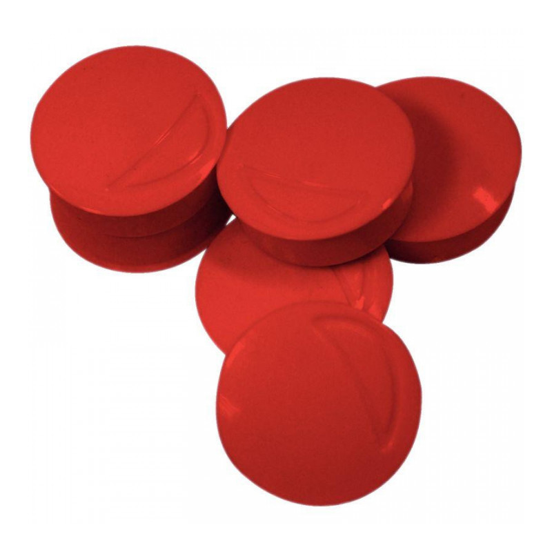 AIMANT 6 FEUILLES  22MM ROUGE *BTE6 *