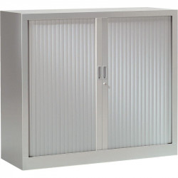 ARMOIRE À RIDEAUX BASSE FAB FR 2 TABLETTES L120 H100 P43 CM GENERIC+ CORPS ALUMINIUM RIDEAUX ALUMINIUM GAR 5 ANS