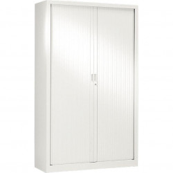 ARMOIRE À RIDEAUX HAUTE  FAB FR 4 TABLETTES H198 L120 P43CM GENERIC+  CORP ET RIDEAUX BLANCS GAR 5 ANS