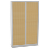 ARMOIRE À RIDEAUX MONOBLOC HAUTE NF  H198 L120 P43 CM CORPS ALU/RIDEAUX CHÊNE CLAIR GAR 5 ANS