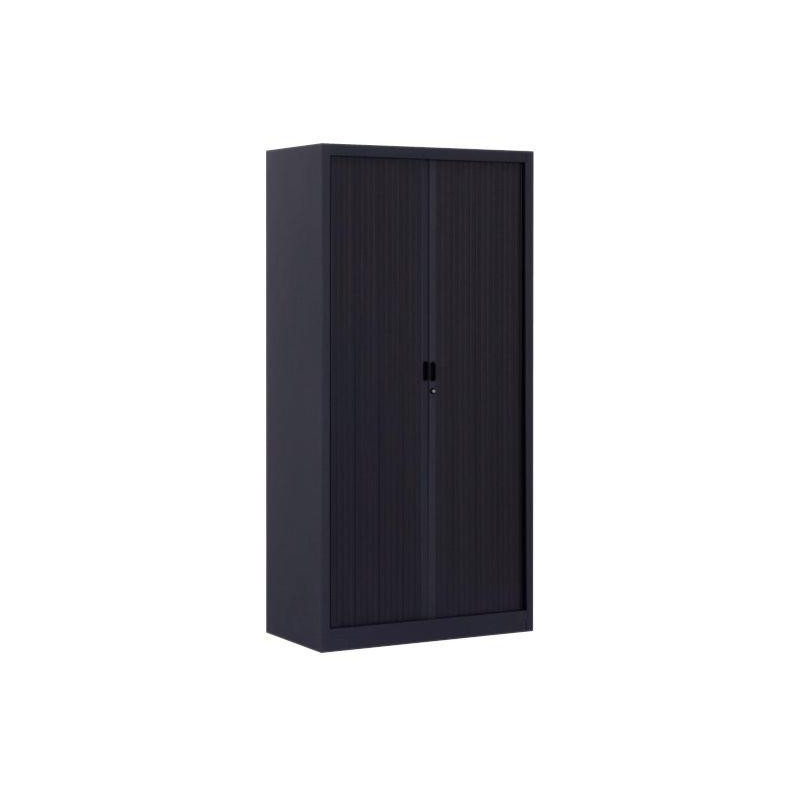 ARMOIRE COMPACTE FAB FR H180 L90 P43CM  2 RIDEAUX 3 TABLETTES GRIS ANTHRACITE GAR 3 ANS