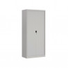 ARMOIRE COMPACTE FAB FR H180 L90 P43CM 2 RIDEAUX 3 TABLETTES GRIS CLAIR  GAR 3 ANS