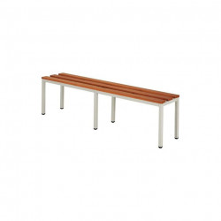 BANC VESTIAIRE L120CM HÊTRE CLAIR VERNI/GRIS CLAIR