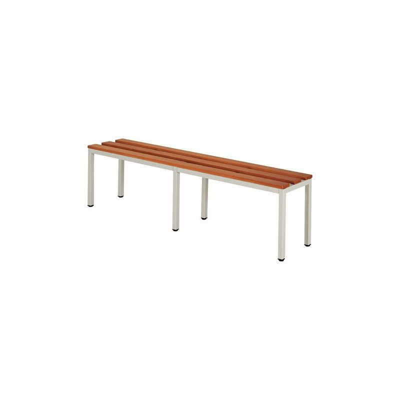 BANC VESTIAIRE L120CM HÊTRE CLAIR VERNI/GRIS CLAIR