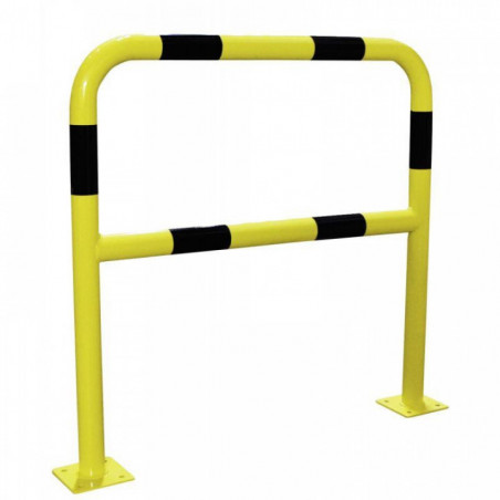 BARRIÈRE ACIER 1,5M DIAMÈTRE 40MM NOIR ET JAUNE