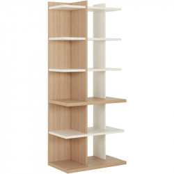 BIBLIOTHÈQUE BRABANT FAB FR  L80XH189XP45CM CHÊNE STRUCTURÉ/BLANC GAR 5 ANS