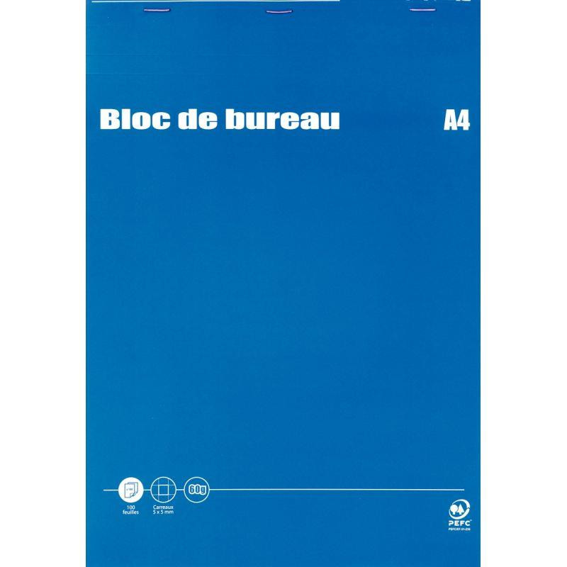 BLOC A4 60G 5X5 100F PEFC TOP PRIX