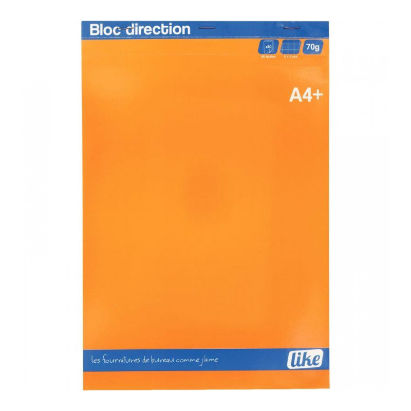 BLOC A4+ 70g 5X5  80f  MICRO PERF DIRECTION PEFC FAB France LIKE