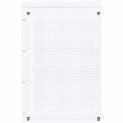 BLOC  A4+ 80G LIGNE PERF 4 TROUS  NOTEPAD  DÉTACHABLES 21X32 OXFORD SCRIBZEE PEFC FAB France