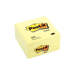 BLOC CUBE DE 450 FEUILLES DE NOTES POST-IT REPOSITIONNABLE 76 X 76 MM JAUNE