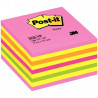 BLOC CUBE NOTE POST-IT REPOSITIONNABLES 76X76 NEON ASSORTIS 450F. 50039