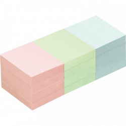 BLOC REPOSITIONNABLE 40X50 COUL PASTEL *PQT12* 100F LIKE FCC RHENO75X75