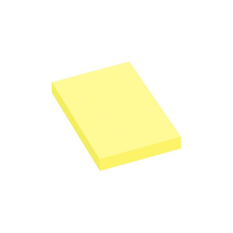 BLOC REPOSITIONNABLE 50X75 JAUNE *PQT12* 100F ECO  FSC  LIKE FSC