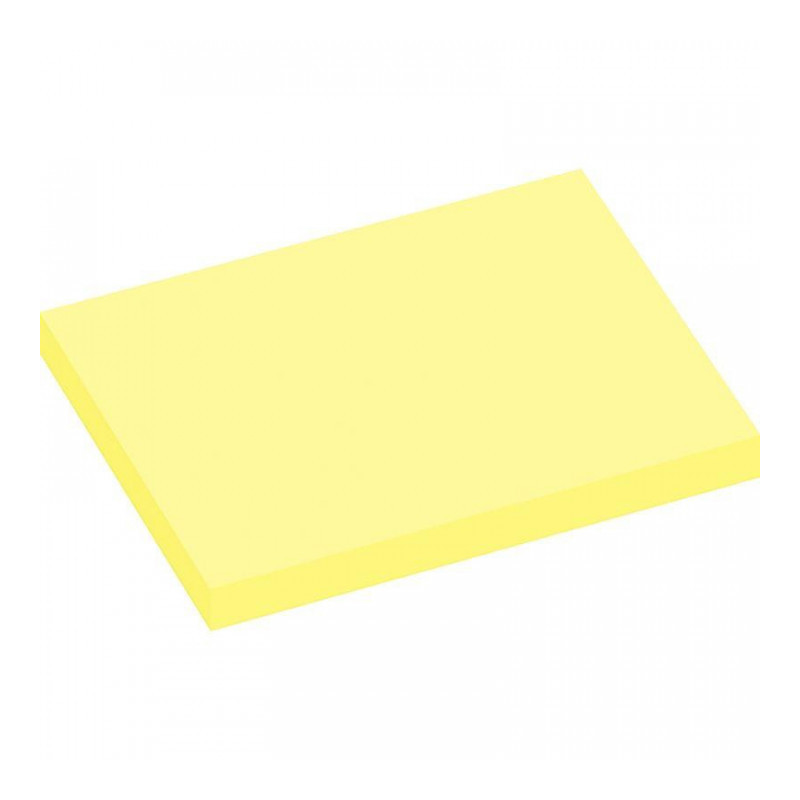 BLOC REPOSITIONNABLE 75X100 JAUNE  *PQT12* 100F ECO FSC LIKE