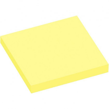 BLOC REPOSITIONNABLE 75x75 JAUNE *PQT12* ECO  FSC 5654-01  LIKE