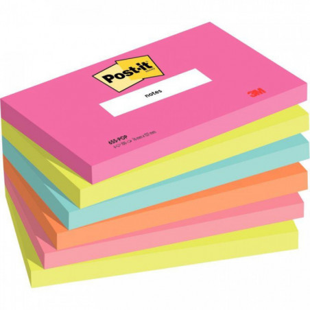 BLOC REPOSITIONNABLE 76X127 100F PQT6 POST-IT POPTIMIST