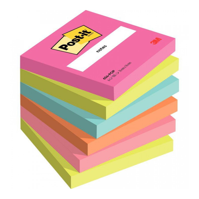 BLOC REPOSITIONNABLE 76X76 100F  *PQT6* POST-IT  POPTIMIST