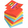 BLOC REPOSITIONNABLE 76X76 COULEUR ASS 90F PQT6 PLAYFUL  Z-NOTE POST-IT SUPER STICKY  PEFC