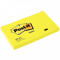 BLOC REPSITIONNABLE 76X127 JAUNE NEON PQT6* 100F POST-IT