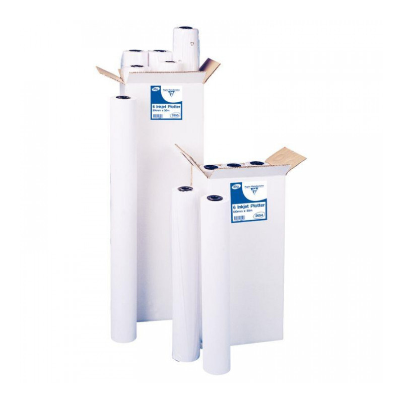 BOBINE PAPIER NON COUCHE  80G 914MMx91M *PQT3* ROULEAUX 2656C