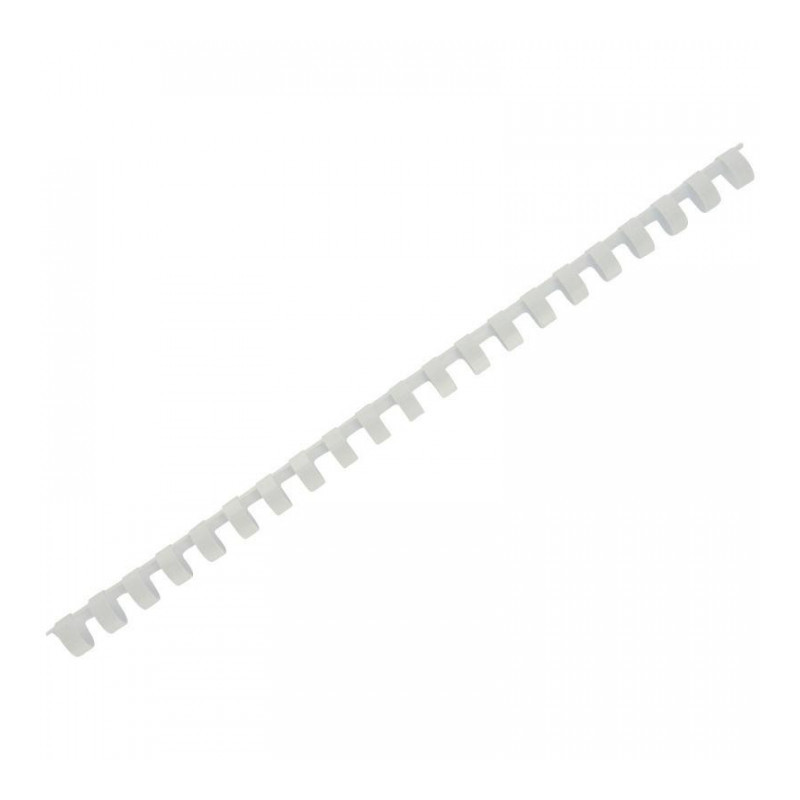 BOÎTE DE 100 ANNEAUX/RELIURES PLASTIQUE Ø 12 MM BLANC