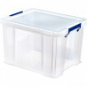 BOITE DE RANGEMENT 36L  L47.5Xl31XH30 SANS BPA RECYCLABLE SUPER RESISTANT EMPILABLE TRANSP