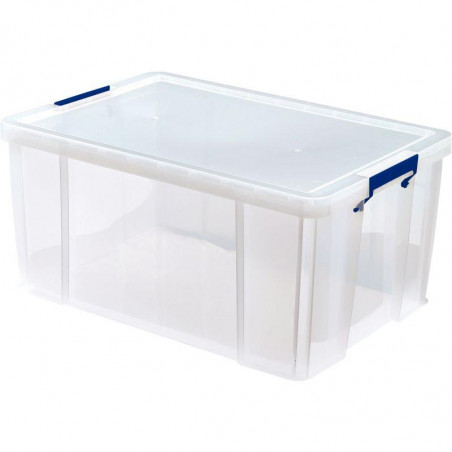 BOITE DE RANGEMENT 70L  L58Xl38.5XH30 SANS BPA RECYCLABLE SUPER RESISTANT EMPILABLE TRANSP