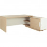 BUREAU RETOUR DROITE BRABANT FAB FR L180/198XH75XP90/180CM AVEC RANGEMENTS CHÊNE STRUCTURÉ/BLANC GAR 5 ANS