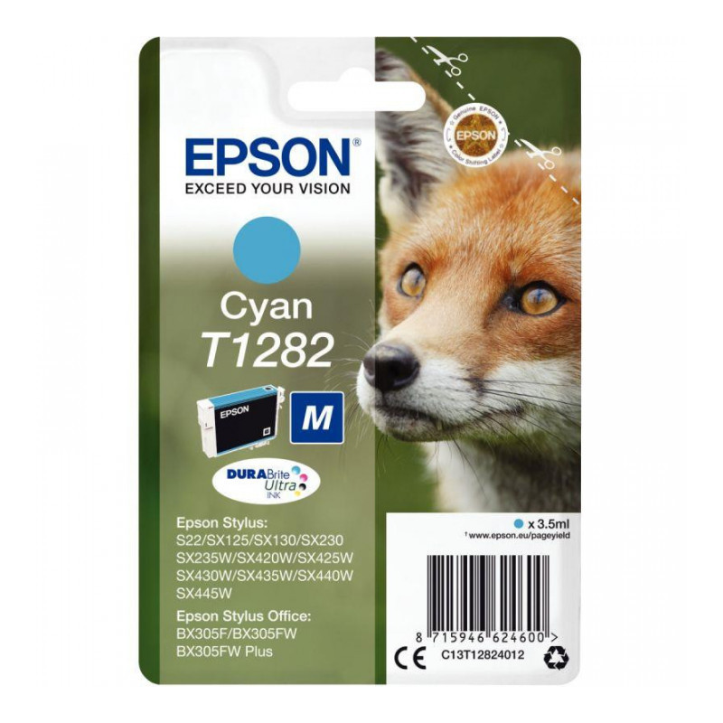 C13T128240 CART BLEUE P/EPSON T1282 J.E PR STYLUS SX420W-SX130 260 PAGES EPSON