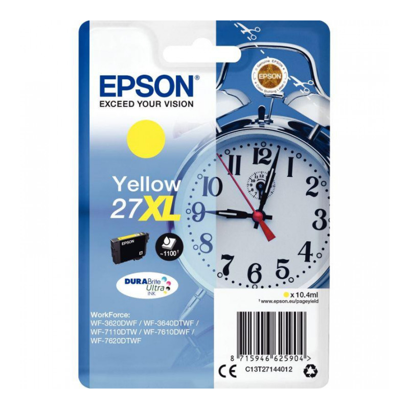 C13T27144010 CART P/EPSON JE JAUNE 1100 P C13T27144010 27XL EPSON