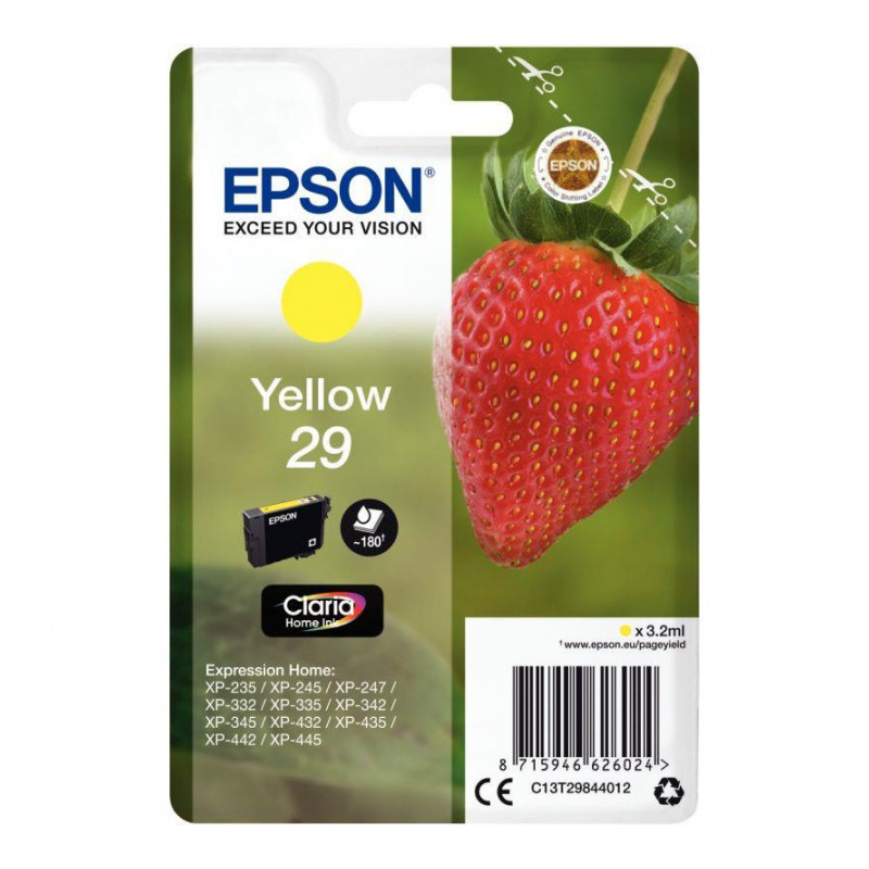 C13T29844010 /CARTOUCHE EPSON C13T29844010 29 CLARIA HOME Jaune PR EXPRESSION HO