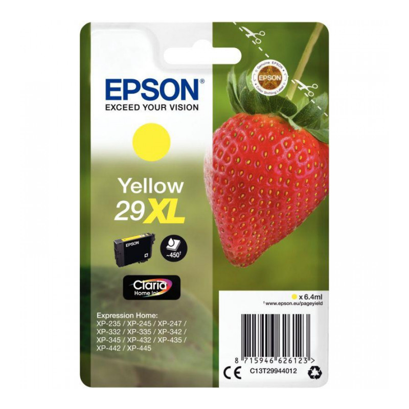 C13T29944010 /CART P/EPSON 29XL CLARIA HOME Jaune 450 PAGES EPSON