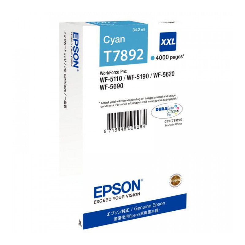 C13T78924010 CART EPSON JE CYAN 4000 P C13T789240 EPSON