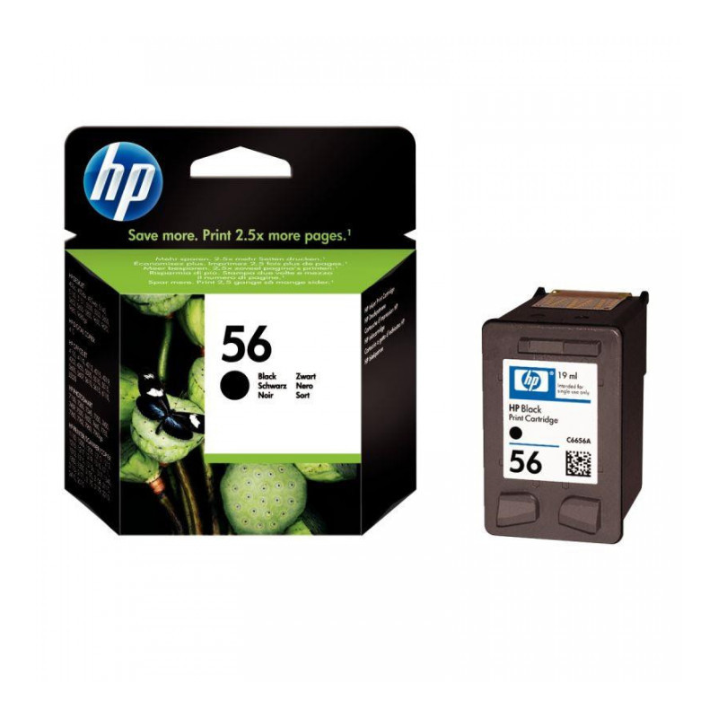 C6656AE CART HP ENCRE NOIR- 19 ML H.P C6656AE- 56 450P HP