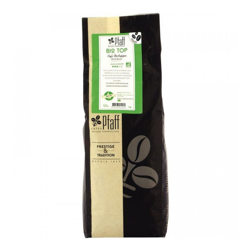 CAFÉ EN GRAIN 1KG BIO 100% ARABICA