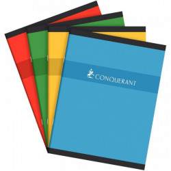 CAHIER PIQUE 17x22 96P 5X5 70G  *FAB FRANCE* CONQUERANT  ECOLABEL 100100926