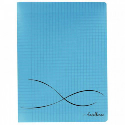 CAHIER PIQUE 17X22 96P SEYES COUV BLEU PP EXCELLENCE PEFC