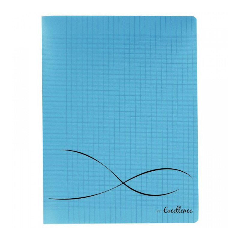 CAHIER PIQUE 17X22 96P SEYES COUV BLEU PP EXCELLENCE PEFC