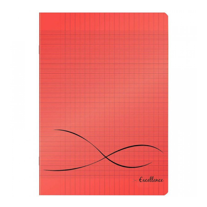 CAHIER PIQUE 17X22 96P SEYES COUV ROUGE PP EXCELLENCE PEFC