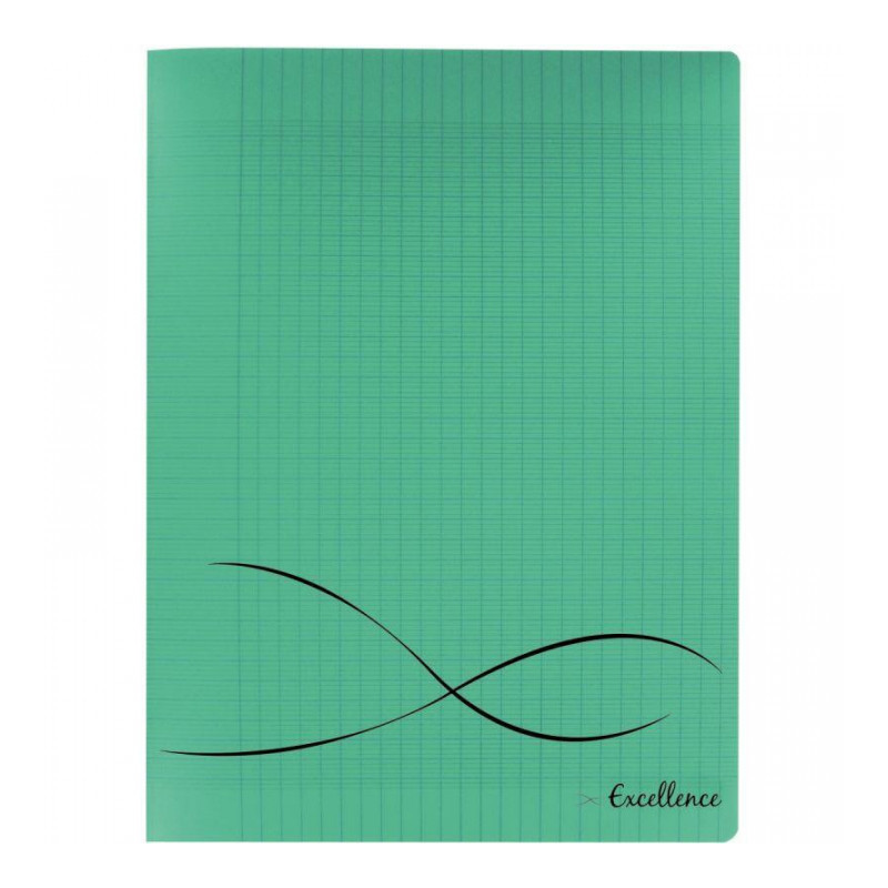 CAHIER PIQUE 17X22 96P SEYES COUV VERT PP EXCELLENCE PEFC