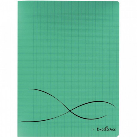 CAHIER PIQUE 17X22 96P SEYES COUV VERT PP EXCELLENCE PEFC