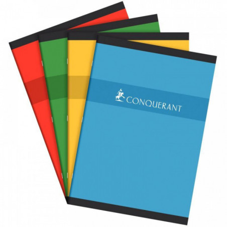 CAHIER PIQUE A4 96P SEYES 70G 210x297 CONQUERANT 100102934 FAB FRANCE ECOLABEL