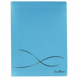 CAHIER PIQUE A4+ 96P SEYES COUV BLEU PP 24X32  EXCELLENCE PEFC