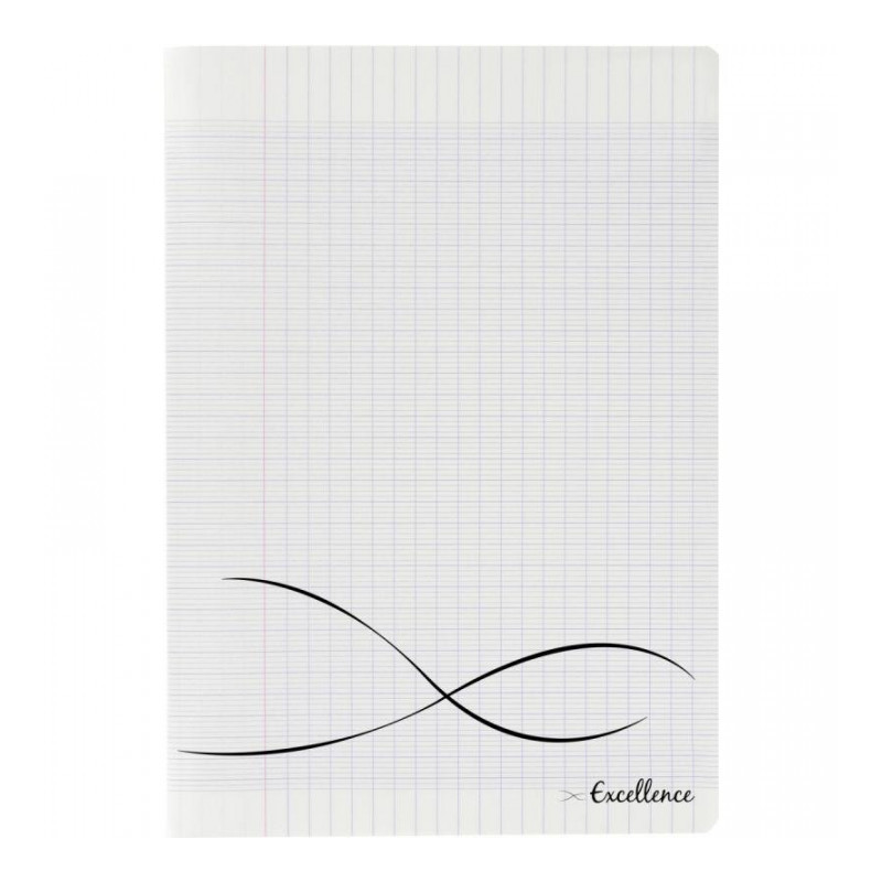 CAHIER PIQUE A4+ 96P SEYES COUV INCOLORE PP 24X32 EXCELLENCE PEFC